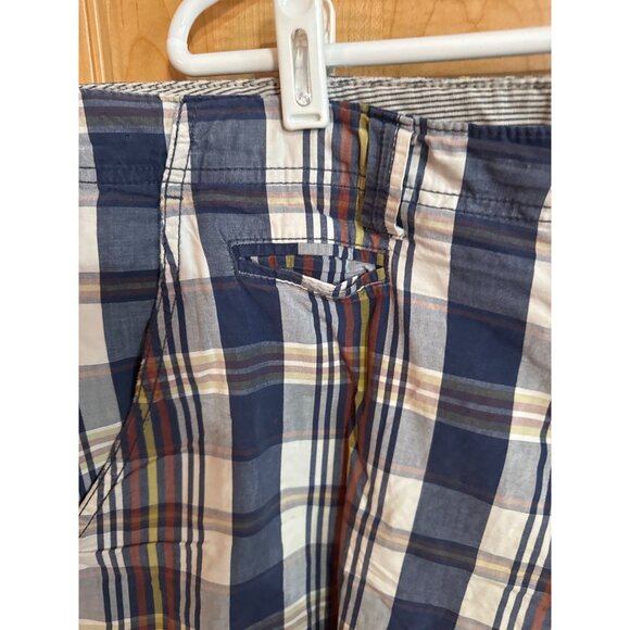 Mens Cremieux Plaid Cotton Shorts Size 38 Blue & Multicolor 6”Inseam - Picture 3 of 5